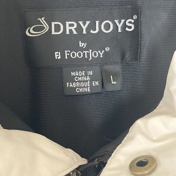 Dryjoys Footjoys Mens LG 1/2 Zip Snap Kangaroo Pocket Black Tan S/S Wind Shirt - Picture 13 of 16